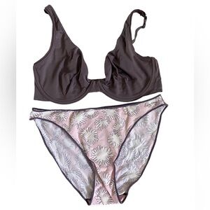 Calvin Klein 36D gently used brown bra free panties